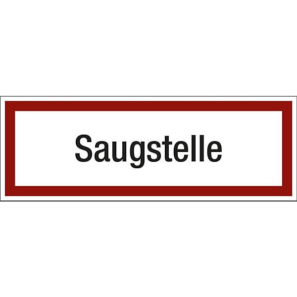 Brandschutzkennzeichen für die Feuerwehr Saugstelle VE 10 Stk Folie LxH 297 x 105 mm. H. Marahrens-0
