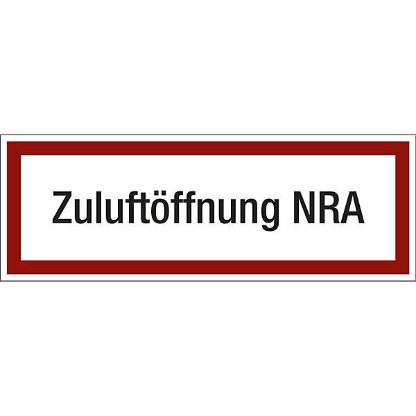 Brandschutzkennzeichen für die Feuerwehr Zuluftöffnung NRA VE 10 Stk Folie LxH 210 x 74 mm. H. Marahrens-0