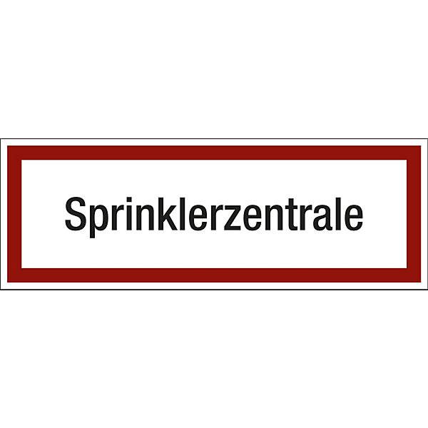Brandschutzkennzeichen für die Feuerwehr Sprinklerzentrale VE 10 Stk Kunststoff LxH 297 x 105 mm. H. Marahrens-0