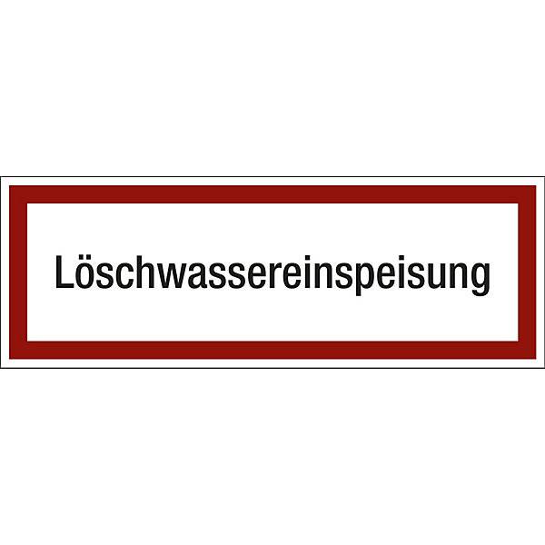 Brandschutzkennzeichen für die Feuerwehr Löschwassereinspeisung VE 10 Stk Kunststoff LxH 420 x 148 mm. H.-0