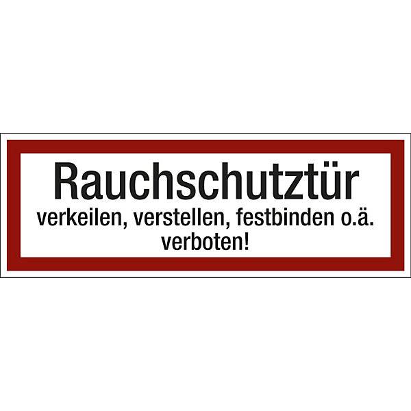 Brandschutzkennzeichen für die Feuerwehr Rauchschutztür verkeilen verstellen festbinden o. ä. verboten!-0