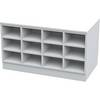 Sitover-Garderobenbank doppelseitig melaminbeschichtet 2 x 15 Fächer Länge 1360 mm weiß. 585150 49 Bank