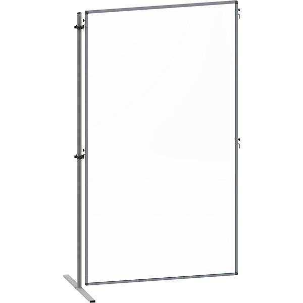 Funktions-Trennwand aus Acrylglas mit T-Flachfüßen HxB 1800 x 1000 mm Anbauelement. KROmedia GmbH & Co. KG