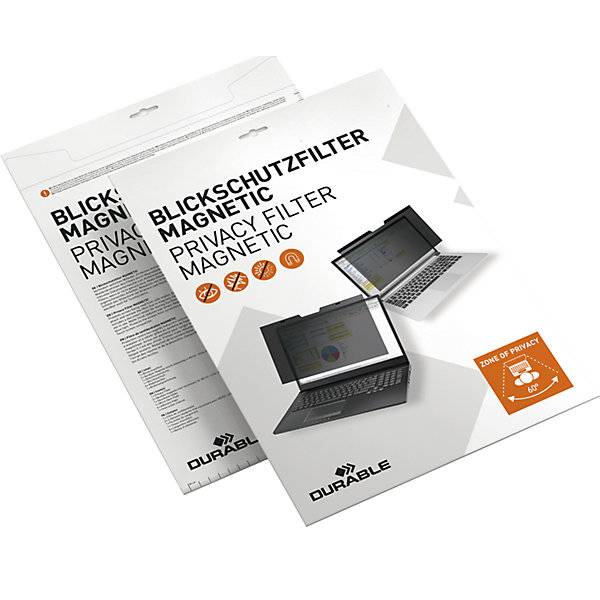 Blickschutzfilter MAGNETIC, anthrazit / grau, VE 2 Stk, für Bildschirme 14,0''., DURABLE, 586952 49-2