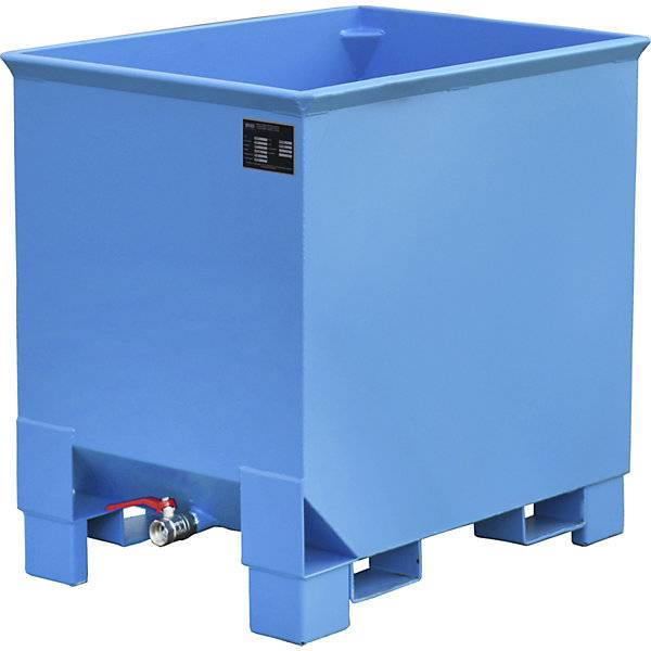 Spänesammelbehälter CS für Routenzüge LxBxH 620 x 840 x 800 mm lichtblau. TAKKT Industrial & Packaging GmbH-0