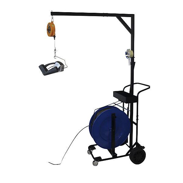 Umreifungsstation für PP- und PET-Band für Bandbreite 127 - 16 mm fahrbar mit Ablagefach. TAKKT Industrial &-2
