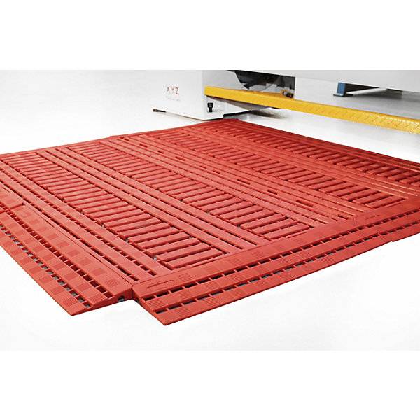 Kunststoff-Bodenrost Polyethylen LxB 1200 x 600 mm VE 5 Stück rot. Coba Europe GmbH 60141849