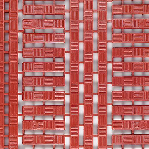 Kunststoff-Bodenrost Polyethylen LxB 1200 x 600 mm VE 5 Stück rot. Coba Europe GmbH 60141849-2