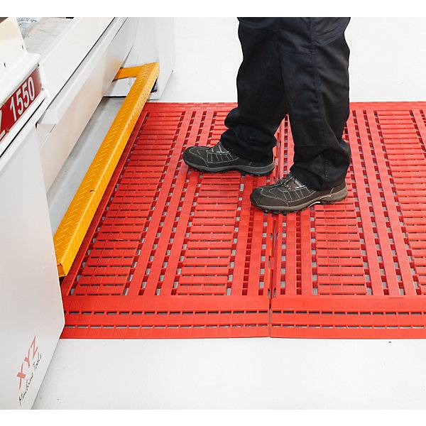 Kunststoff-Bodenrost Polyethylen LxB 1200 x 600 mm VE 5 Stück rot. Coba Europe GmbH 60141849-4