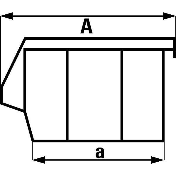 Sichtlagerkasten aus Polypropylen LxBxH 500 x 230 x 150 mm VE 15 Stück blau. Schoeller Allibert GmbH 60417649-3