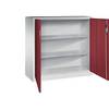 C+P Flügeltürenschrank Acurado, H1200xB1200xT500mm, 7035/3003