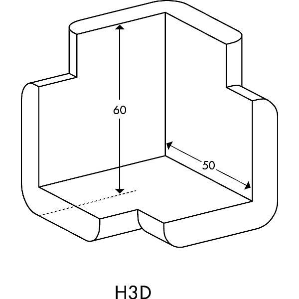 Knuffi® Schutzecke Typ H 3D VE 4 Stk schwarz. SHG PUR-Profile GmbH 61091249-3