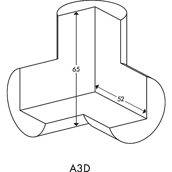 Knuffi® Schutzecke Typ A 3D VE 4 Stk schwarz. SHG PUR-Profile GmbH 61090749-3