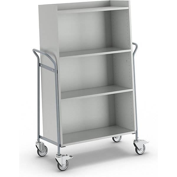 Bürowagen für Ordner Tragfähigkeit 150 kg LxBxH 950 x 455 x 1380 mm. Wilhelm Ebinger | Metallwaren GmbH-0