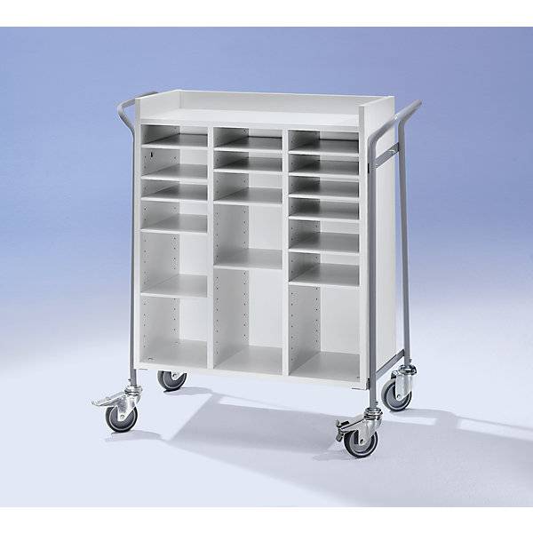 Bürowagen für Post Tragfähigkeit 150 kg LxBxH 950 x 455 x 1015 mm. Wilhelm Ebinger | Metallwaren GmbH 60499349-1