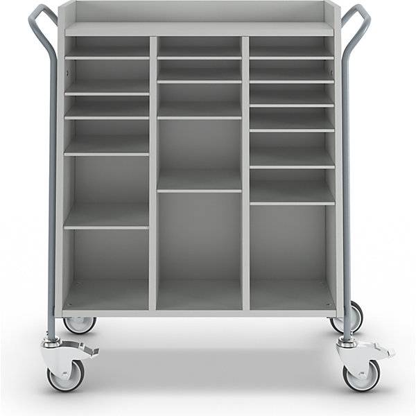 Bürowagen für Post Tragfähigkeit 150 kg LxBxH 950 x 455 x 1015 mm. Wilhelm Ebinger | Metallwaren GmbH 60499349-3