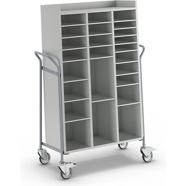 Bürowagen für Post Tragfähigkeit 150 kg LxBxH 950 x 455 x 1380 mm. Wilhelm Ebinger | Metallwaren GmbH 60499449-0