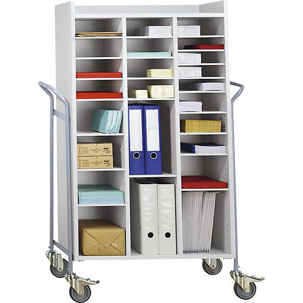 Bürowagen für Post Tragfähigkeit 150 kg LxBxH 950 x 455 x 1380 mm. Wilhelm Ebinger | Metallwaren GmbH 60499449-1