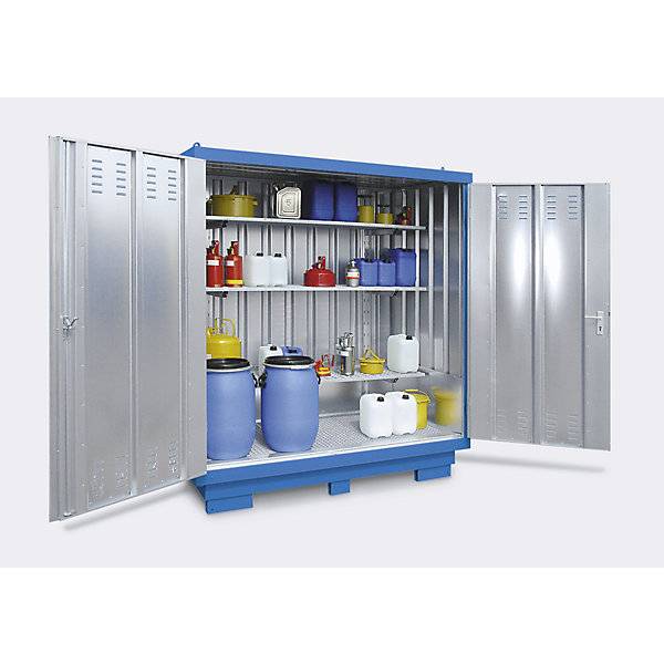 Gefahrstoff-Lagercontainer für gewässergefährdende Medien Außen-HxBxT 2385 x 6075 x 2875 mm verzinkt. Lacont-2
