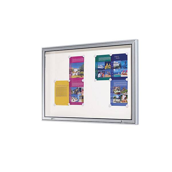 Schaukasten Alu-Rahmen für innen und außen Kapazität 8 DIN A4-Blatt HxBxT 710 x 960 x 50 mm Rahmen eckig.-0