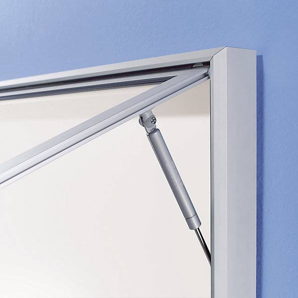 Schaukasten Alu-Rahmen für innen und außen Kapazität 27 DIN A4-Blatt HxBxT 1010 x 2000 x 50 mm Rahmen eckig.-1