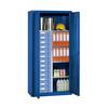 Material- und Schubladenschrank 4 Fachböden 13 Schubladen enzianblau RAL 5010. TAKKT Industrial & Packaging