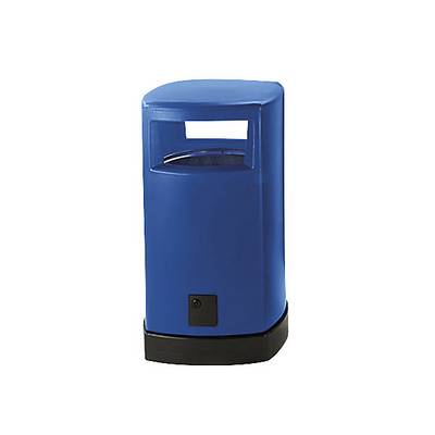 Abfallsammler aus Kunststoff für außen Volumen 120 l BxHxT 580 x 1050 x 580 mm blau. Denios SE 61099449-0