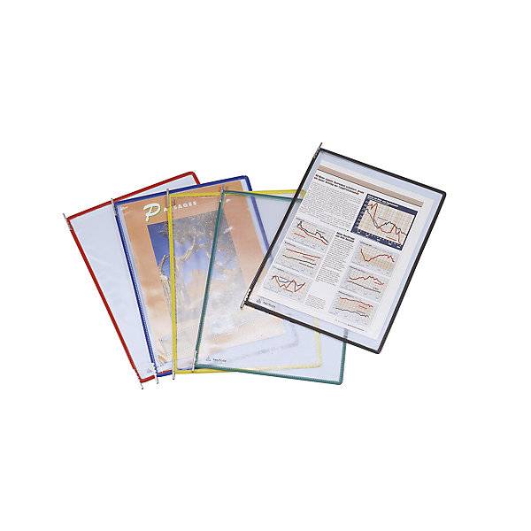 Sichttafel A4 gelb 10 Stück mit 5 Aufsteckreitern 50mm-1