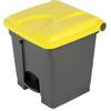 Treteimer Volumen 30 l BxHxT 410 x 435 x 400 mm grau Deckel gelb. Probbax S.A.R.L. 61441749