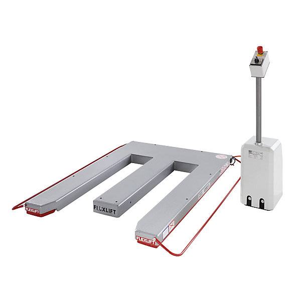 Flachform-Hubtisch Baureihe E Tragfähigkeit 300 kg LxB 1300 x 1150 mm 230 V Wechselstrom. Flexlift-Hubgeraete-2