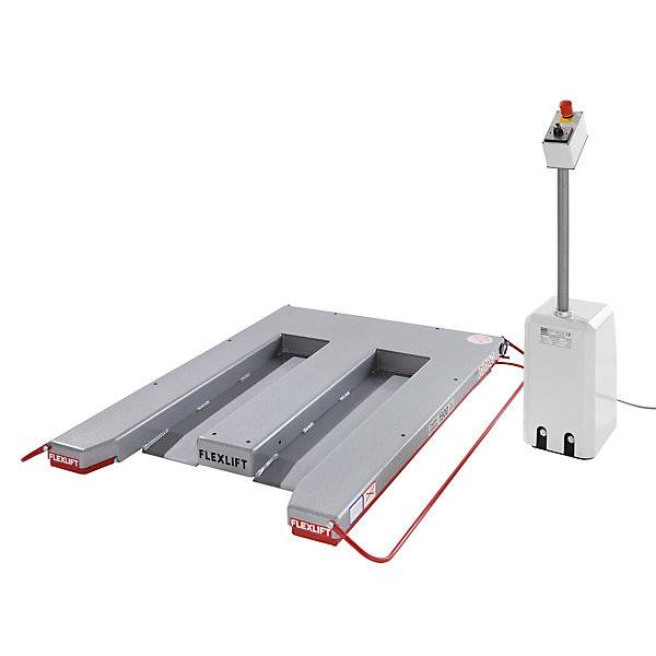 Flachform-Hubtisch Baureihe E Tragfähigkeit 300 kg LxB 1300 x 1150 mm 230 V Wechselstrom. Flexlift-Hubgeraete-4