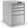 Schubladenschrank Stahlblech HxB 800 x 564 mm 5 Schubladen lichtgrau. Lista GmbH 61553349
