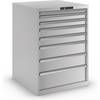 Schubladenschrank Stahlblech HxB 1000 x 717 mm 8 Schubladen lichtgrau. Lista GmbH 61555849