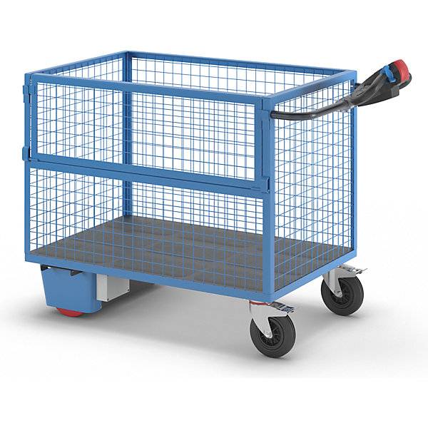 Kastenwagen mit Elektroantrieb Wände aus Stahlgitter ohne Deckel LxBxH 1620 x 820 x 1200 mm. TAKKT Industrial &-4