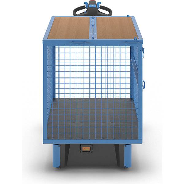 Kastenwagen mit Elektroantrieb Wände aus Stahlgitter mit Deckel LxBxH 1630 x 830 x 1200 mm. TAKKT Industrial &-4