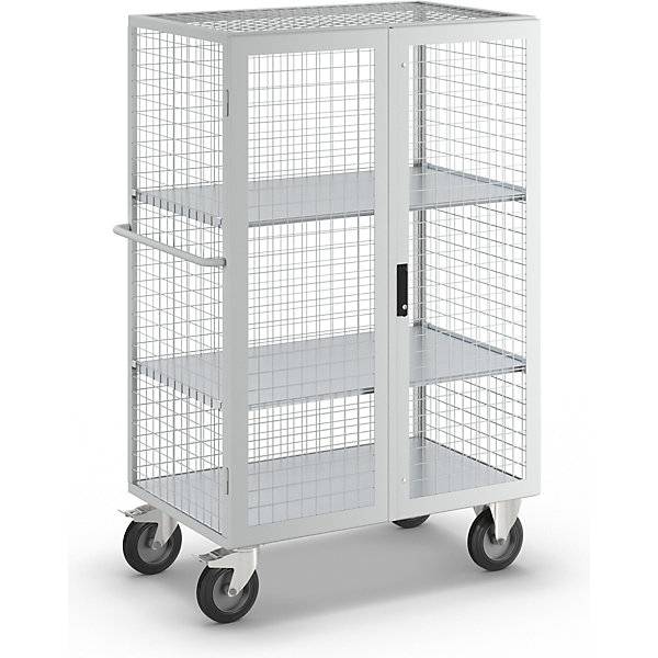 ESD-Etagenwagen Doppelflügeltür 2 Etagenböden lichtgrau. TAKKT Industrial & Packaging GmbH 65956149-0