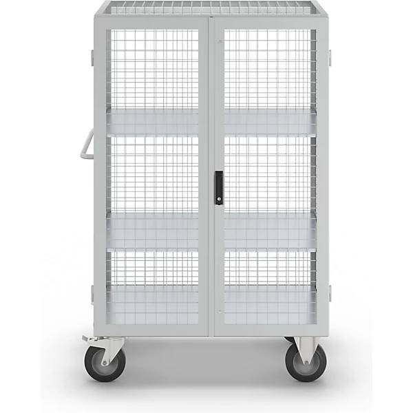 ESD-Etagenwagen Doppelflügeltür 2 Etagenböden lichtgrau. TAKKT Industrial & Packaging GmbH 65956149-2