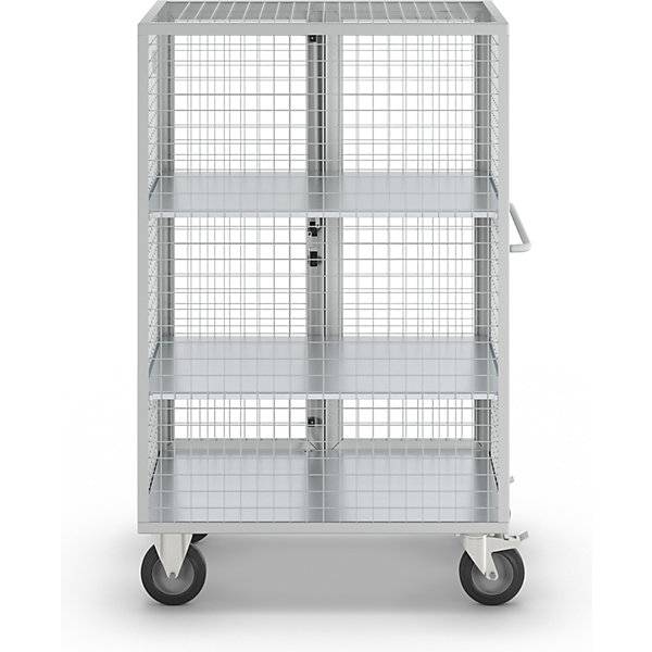 ESD-Etagenwagen Doppelflügeltür 2 Etagenböden lichtgrau. TAKKT Industrial & Packaging GmbH 65956149-3