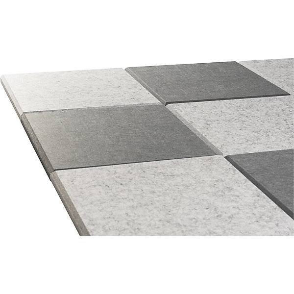 Akustik-Wandfliese HxB 300 x 300 mm je 6 x hellgrau dunkelgrau VE 12 Stk. TAKKT Industrial & Packaging GmbH-1
