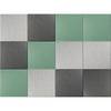 Akustik-Wandfliese HxB 300 x 300 mm je 4 x petrol hellgrau dunkelgrau VE 12 Stk. TAKKT Industrial & Packaging
