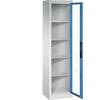 Sichtfenster-Flügeltürschrank HxBxT 1950 x 502 x 400 mm 4 Fachböden lichtgrau / lichtblau. C+P Moebelsysteme |