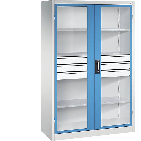 C+P Flügeltürenschrank Acurado, H1950xB1200xT600mm, 7035/5023-1