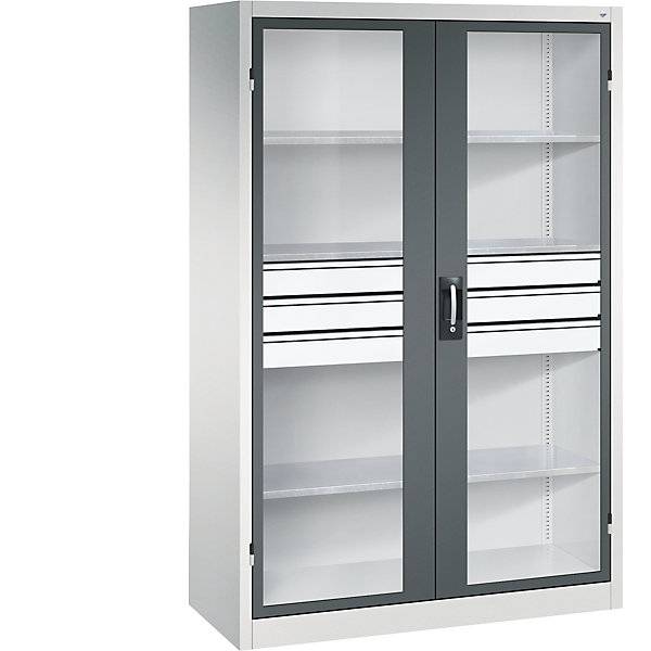 C+P Flügeltürenschrank Acurado, H1950xB1200xT600mm, 7035/7035-1