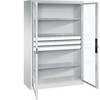 C+P Flügeltürenschrank Acurado, H1950xB1200xT600mm, 7035/3003