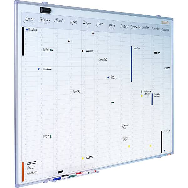 Jahresplaner neutral mit senkrechter Monatseinteilung BxH 900 x 600 mm. TAKKT Industrial & Packaging GmbH-4