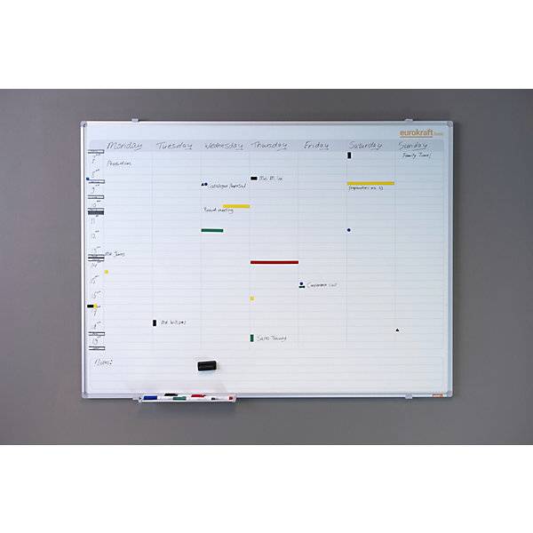Wochenplaner neutral mit 7-Tage-Einteilung BxH 1200 x 900 mm. TAKKT Industrial & Packaging GmbH 65311749-0