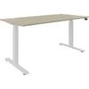 Schreibtisch BOTTOM-UP elektrisch höhenverstellbar gerade BxT 1600 x 800 mm Ahorn/weiß. FM Büromöbel GmbH