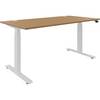 Schreibtisch BOTTOM-UP elektrisch höhenverstellbar gerade BxT 1600 x 800 mm Buche/weiß. FM Büromöbel GmbH