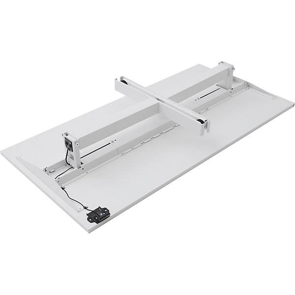 Schreibtisch BOTTOM-UP elektrisch höhenverstellbar gerade BxT 1800 x 900 mm Ahorn/weiß. FM Büromöbel GmbH-3