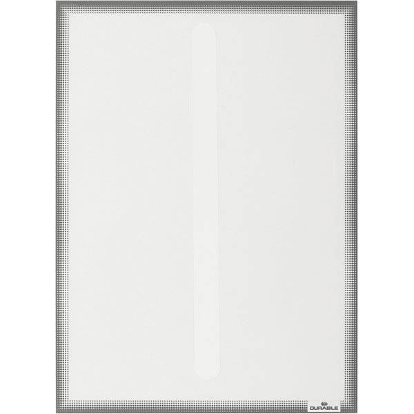 Info-Tasche DIN A4 BxH 236 x 323 mm VE 10 Stk statisch haftend anthrazit. Durable | Hunke & Jochheim GmbH &-0